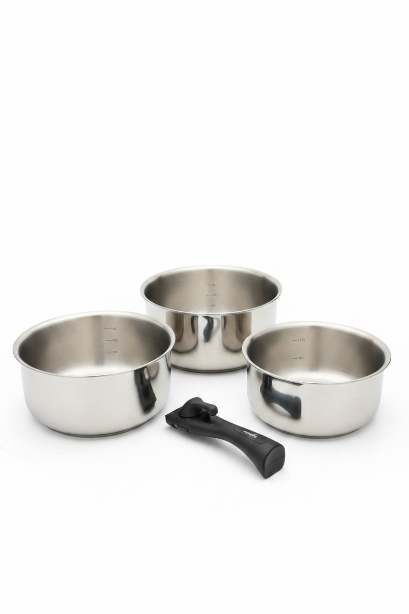 Lot de casseroles inox